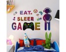Eat Sleep Game Wall Decal 